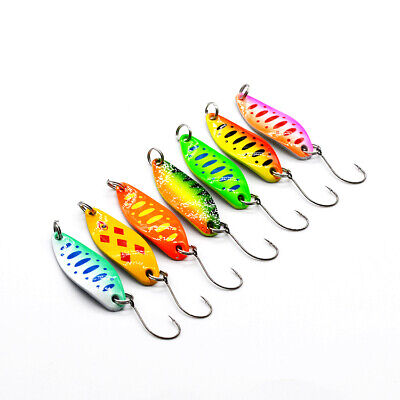 7 X CUCCHIAINO ONDULANTE ARTIFICIALI SPOON 3,5 gr TROTA ONDULANTI TROUT AREA