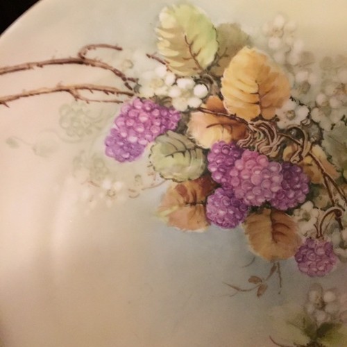 Limoge Purple Berry. Raspberries? Black Berries? Marked Display Plate