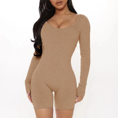2023 Women's New Spring And Summer Products With Thread Square Neck And Buttock