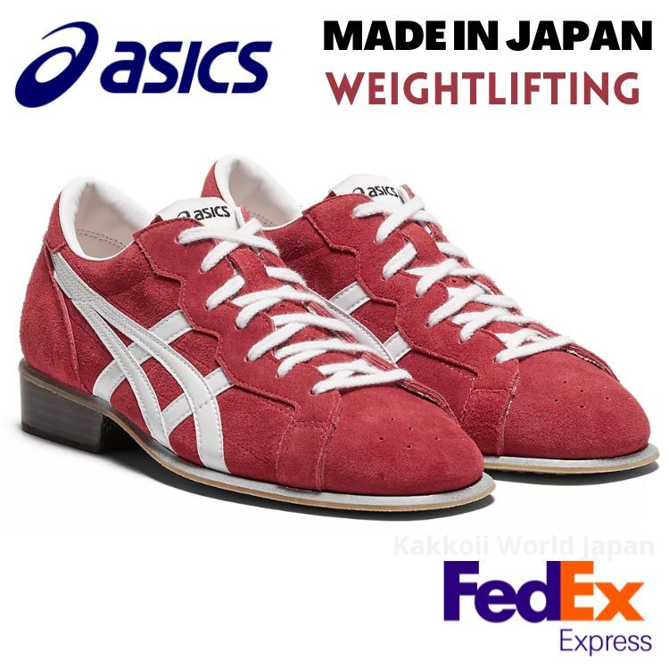 Pre-owned Asics Men's Weight Lifting Shoes Weightlifting 1163a006 600 Red / White