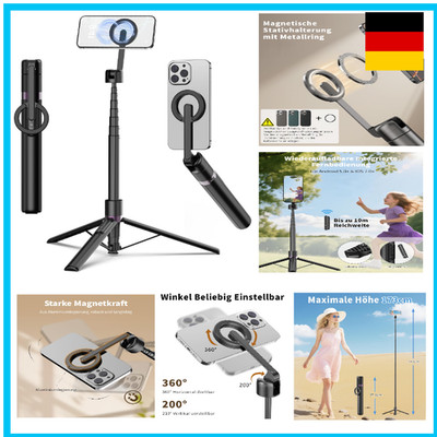 TONEOF 173cm Magnetisches Selfie Stick Stativ, Stark Magnetischer Aluminium