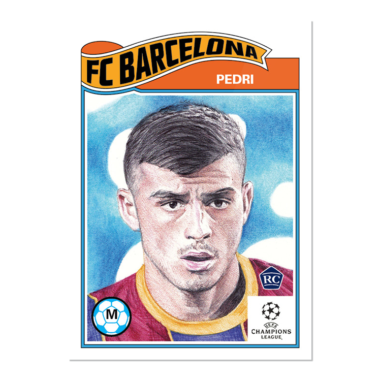 Topps UCL Living Set - Card 243 - Pedri - Barcelona - RC Rookie Candidate