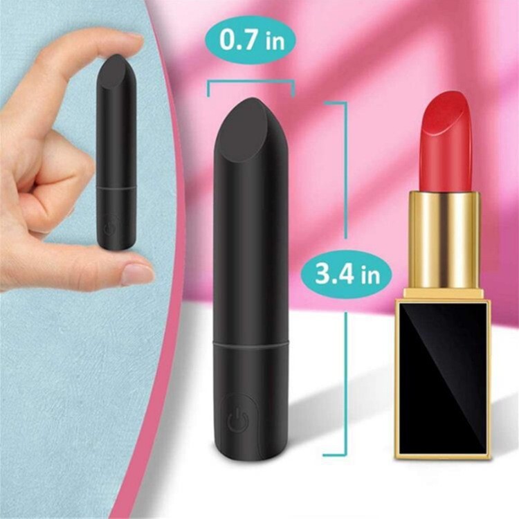 Women Mini powerful Bullet Shape 10 Speed Vibrating Remote Massage Rechargeable
