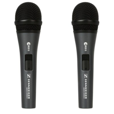 Sennheiser e 835-S Dynamic Cardioid Microphone - Black (Pair)