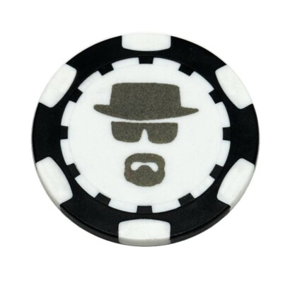 Breaking Bad Heisenberg Magnetic Clay Poker Chip - Golf Ball Marker Card Guard