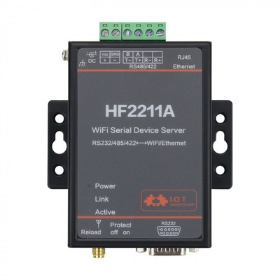 HF-2211 Serial Port Server Modbus TCP/RTU Interchange RS422/232/485 to WiFi