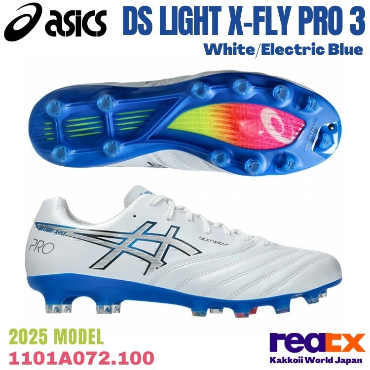 ASICS DS LIGHT X-fly Pro 26.0㎝ ASICS Soccer Cleats DS LIGHT X-FLY PRO 3 Classic Red/White
