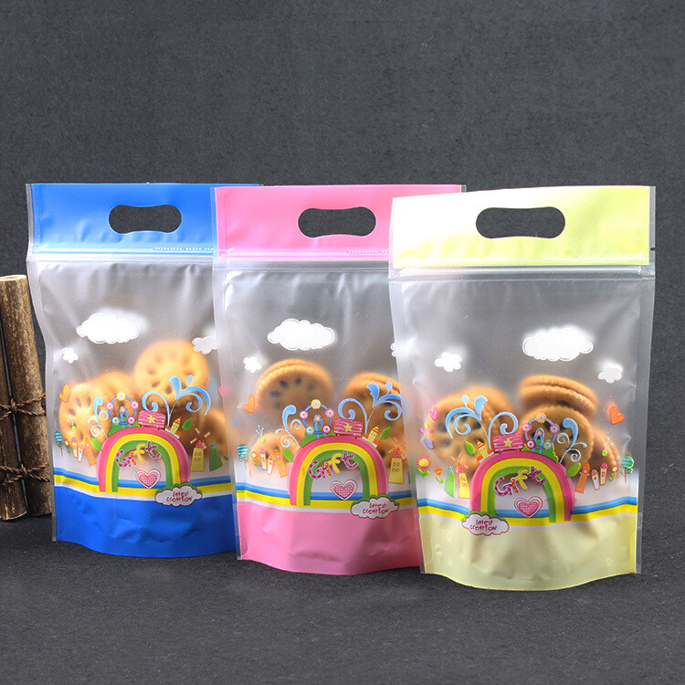 Download Matte Clear Stand Up Plastic Zip Package Bag w/Handle Lock For Cookies Nut Candy | eBay