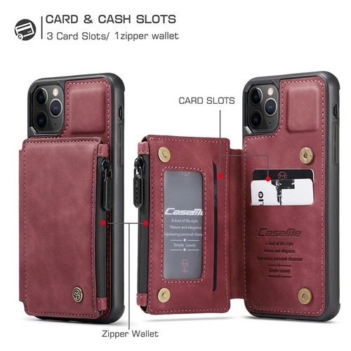 Rswsp Leather Wallet Card Case Magnet Flip Zip Cover For iPhone 13/Pro/Pro Max