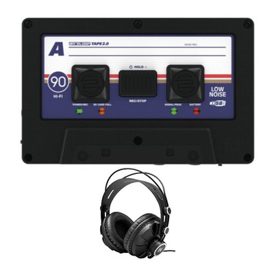 Reloop Tape 2 Portable USB Mixtape Recorder with TX-100 Monitor Headphones