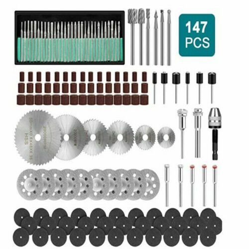 147PCS Dremel Rotary Tool Accessories Kit Sanding Cutting Po