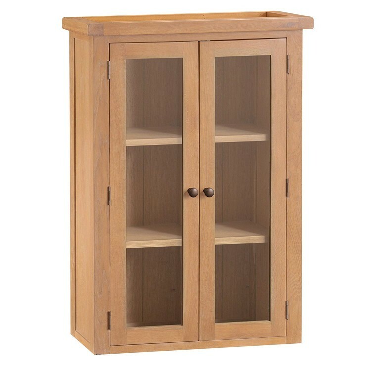 Colchester Rustic Oak Furniture Small Dresser Top 2 Door 3 Shelf