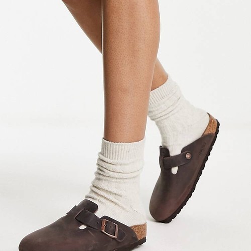 BIRKENSTOCK Boston 42 レギュラー Birkenstock Boston Soft Footbed Taupe Suede Wide Men's Clogs