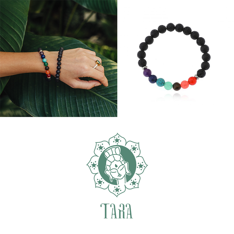 Tara Armband 7 Chakren Chakra Kraft der Steine Yogaschmuck good positive Karma