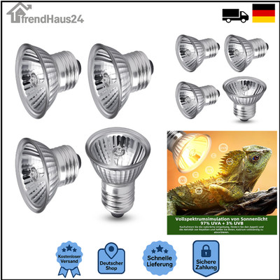 UV Lampe E27 50W Dimmbar Reptilien Terrarium Heizlampe