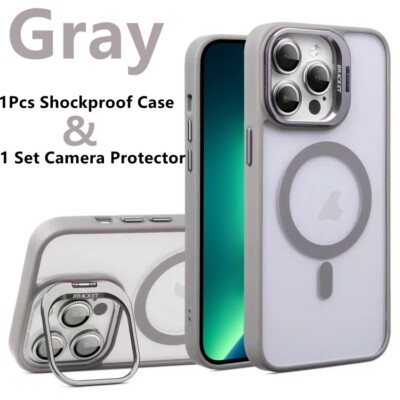 2-IN-1 For iPhone 16 15 14 13 12 Pro Max Shockproof Case & Camera Len Protector