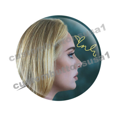 ADELE BUTTON - 30 album cover - Hello - Easy On Me - Adele Adkins - I Drink Wine