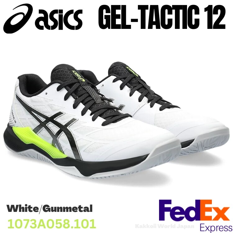 ☆asics☆ Geltactic 12 Indoor 1073A058102 Asics Volleyball Shoes GEL-Tactic 12 1073A058.101 White