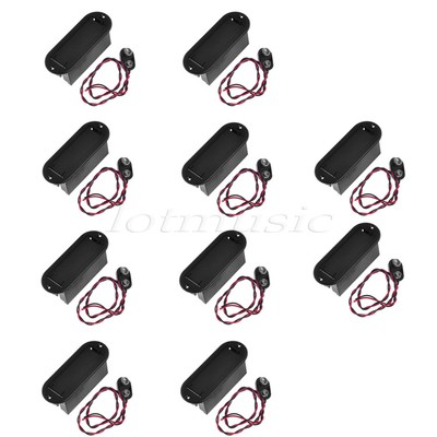 10 Pcs Belcat Black Active Guitar Bass Pickup 9V Battery Case Box Holder