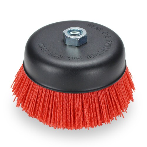 BHA 6" Nylon Wire Cup Brush with 5/8"-11 Arbor for Grinder, Buffer or Polisher