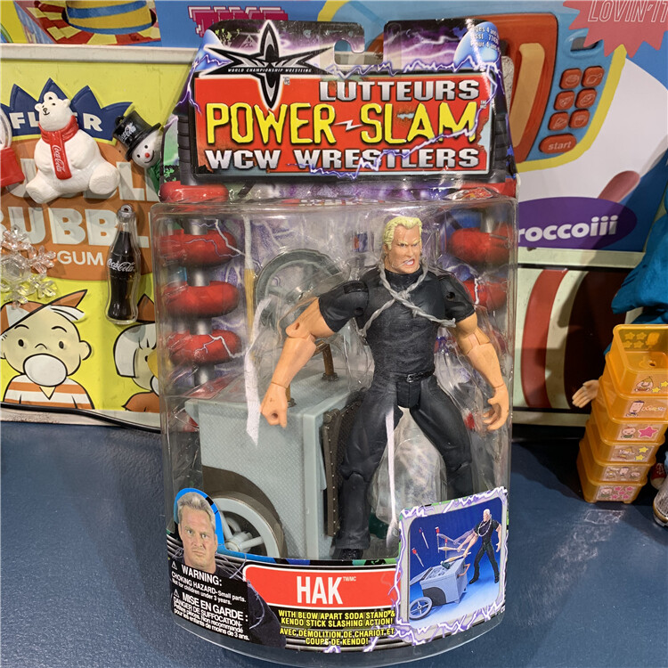 WWE POWER SLAM　WCW WRESTLERSフィギュア Vintage Hak Power Slam Wrestlers Action Figure ToyBiz Brand