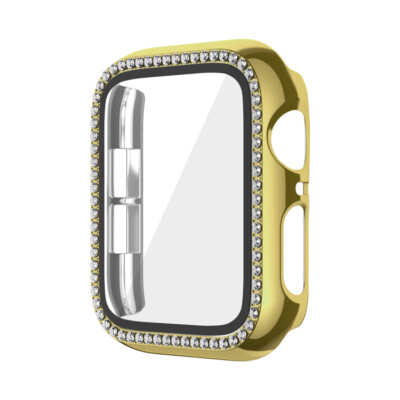 For Apple Watch Series 10 42/46mm Diamond Tempered Glass Screen Protector Case 