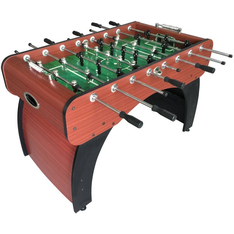 Foosball Table Contemporary Style 54" ChromePlated Handles EZ Spin