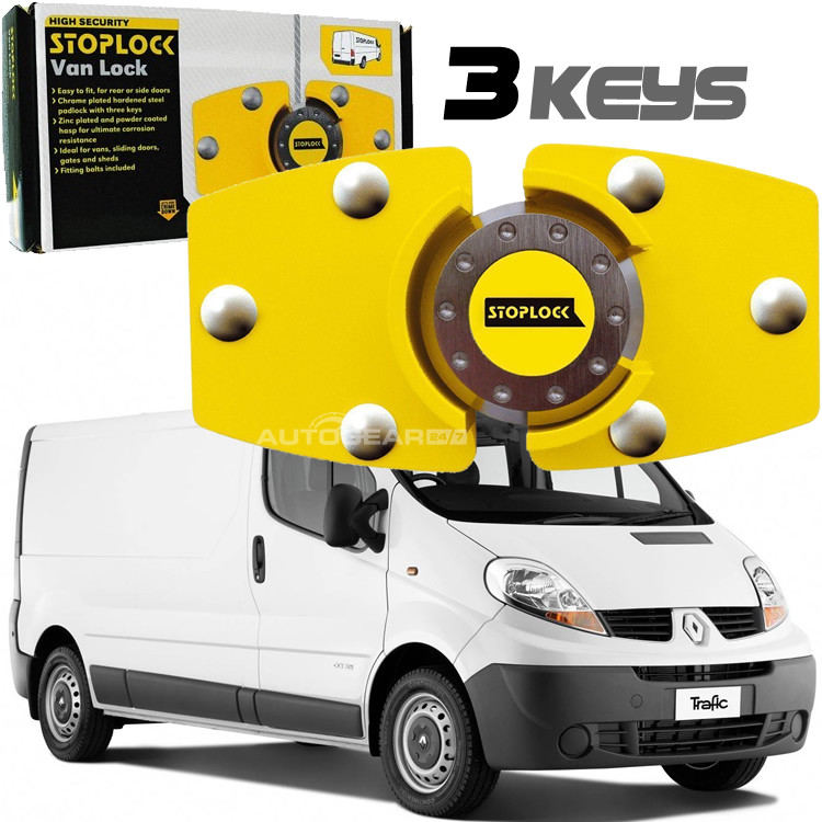 Stoplock Yellow High Security Anti Theft Van Door Lock Hasps