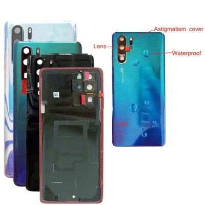 Back Rear Door Glass Housing Battery Cover + Camera Lens For Huawei P20 P30 Pro