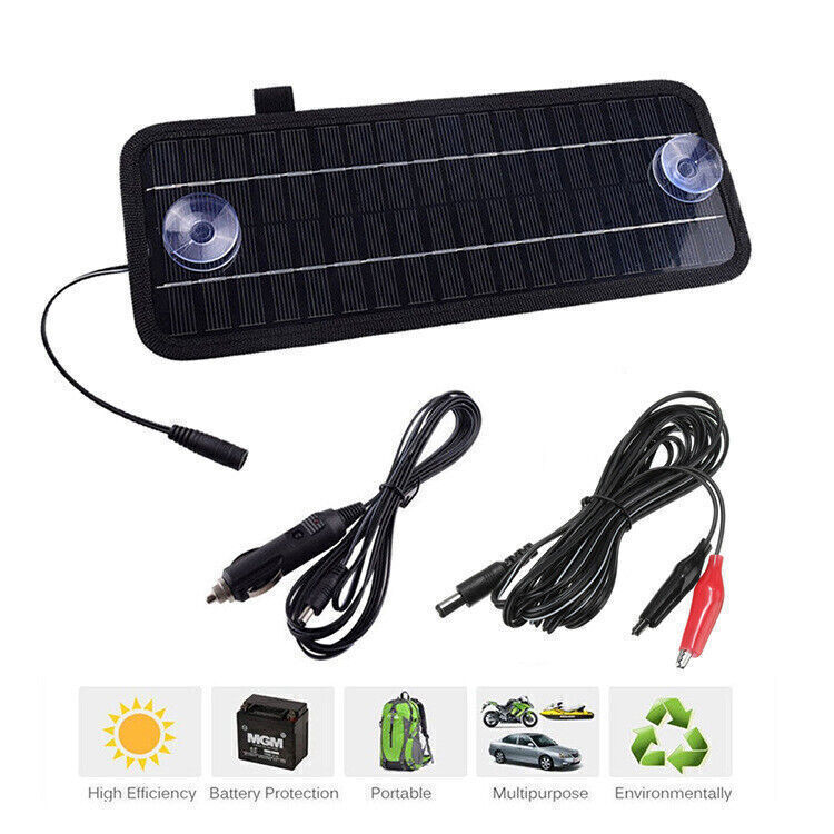 4.5W 12V Cars Boats Motorcycle Battery Charger Sun Solar Powered Panel Trickle