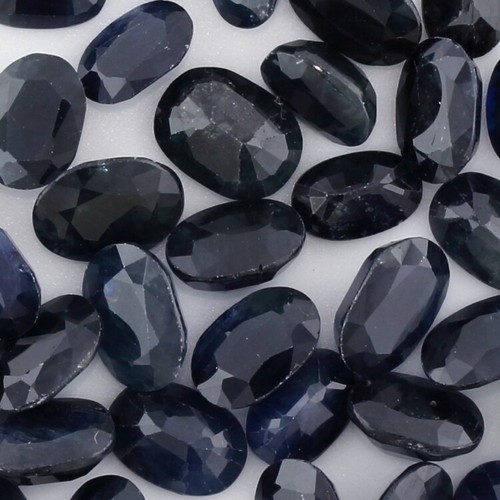 Blueサファイア MIDNIGHT BLUE SAPPHIRE OVAL CUT 5 CARAT LOT OF MEDIUM TO LARGE