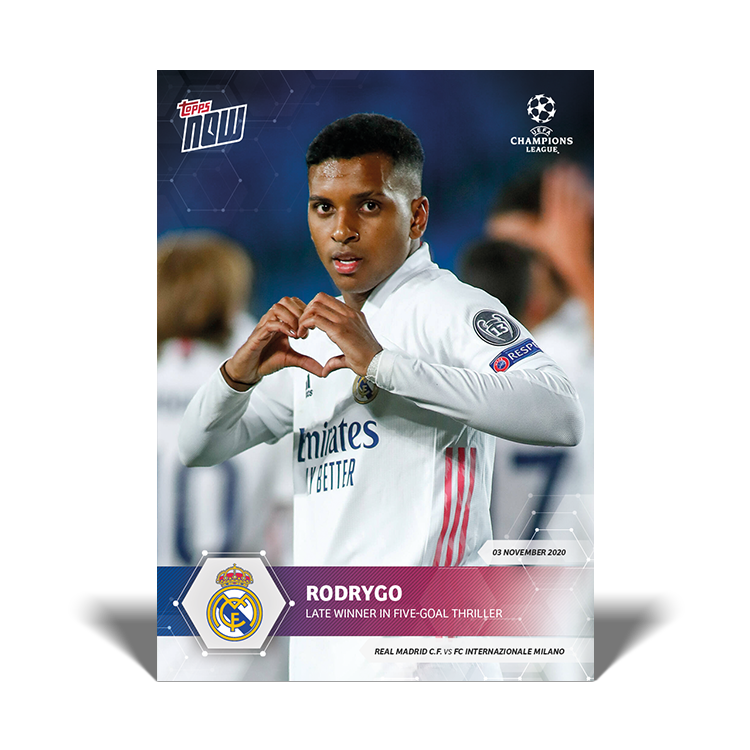 Topps Now UCL 2020-21 - Card 018 - Rodrygo - Real Madrid