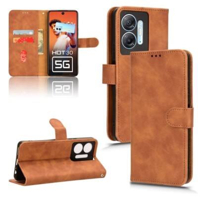 For Infinix Hot 30 5G Skin Feel Magnetic Flip Leather Phone Case Cover Shell