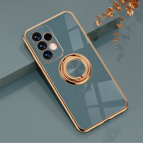 For Samsung Galaxy A32 A54 A53 A13 A14 Plating TPU Ring Stand Rubber Case Cover