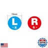 3 Sheets 15mm L and R Stickers for Marking Left and Right Direction Indicator Sticker English and Chinese Stickers Printed with 'L' 'R' '左' '右' Waterproof L R Label Stickers, Blue L and Red R