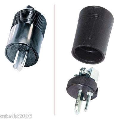 4x Lautsprecher-DIN Stecker, lötfrei mit Schraubanschluss, Strich-Punkt Stecker