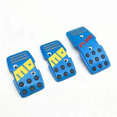 3pcs/set Momo R3000 Blue MT Car Aluminum Non Slip Gas Brake Pedal Pad Covers