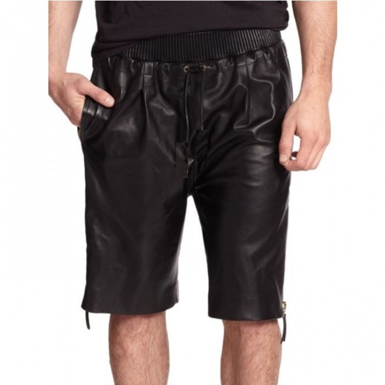 DOUBLE WAIST LEATHER SHORT PANTS サイズ3 Plus Size Women's Faux Leather High Waist Shorts Plus Solid
