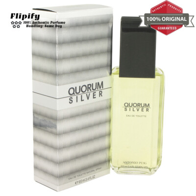 Quorum Silver Cologne 3.4 oz EDT Spray for Men by Puig