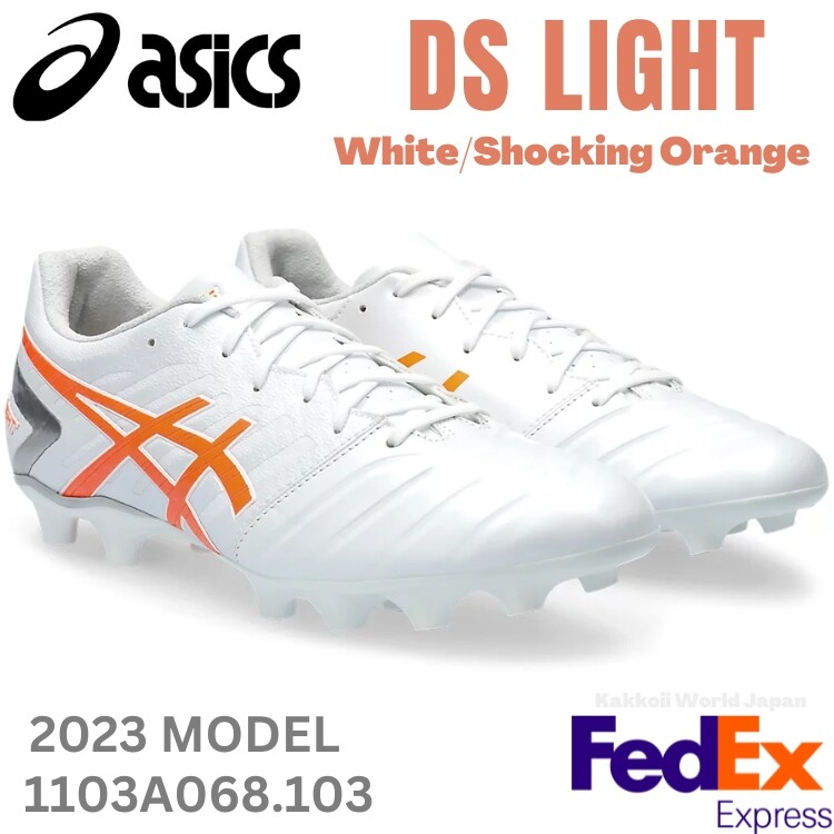 asics DS LIGHT WHITE／SHOCKING ORNGE ASICS Soccer Cleats Shoes DS LIGHT White/Shocking Orange