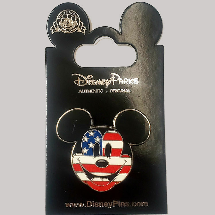 MICKEY MOUSE SMILE - AMERICAN FLAG - COLLECTIBLE PIN - BRAND