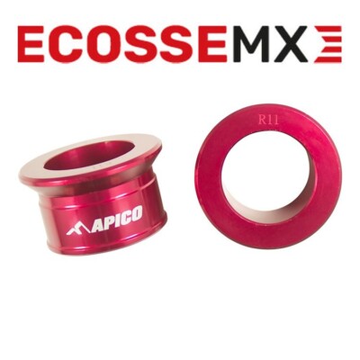 Honda CRF250R Rear Wheel Spacers RED 2004-24 Apico CRF450R 2002-2024