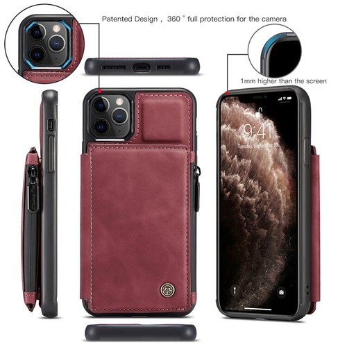 Rswsp Leather Wallet Card Case Magnet Flip Zip Cover For iPhone 13/Pro/Pro Max