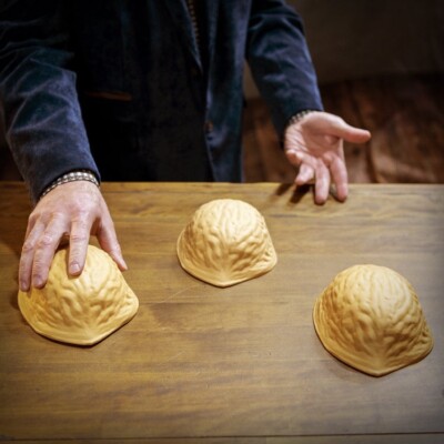 GIANT THREE SHELL GAME 3 Set Large Stage Magic Trick Nut Gamble Street Ball Big