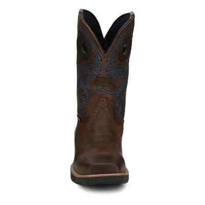 Pre-owned Justin Boots Justin Men's Cr3204 Nitread 11" Toffee Brown Nano Composite Toe Waterproof Boots In Toffee Brown (brown)