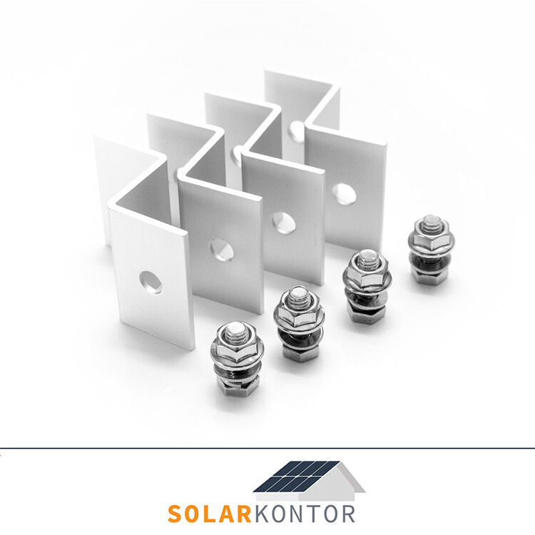 WATTSTUNDE® 38mm Solarmodul Halterung Befestigung Aluminium Winkel Wohnmobil