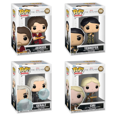 Funko POP! TV -The Witcher S3 Vinyl Figures - SET OF 4 [Ciri, Geralt, Jaskier+1]