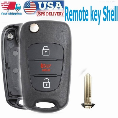 TQ8-RKE-3F02 Flip Remote Key Shell Case FOB for 2011 - 2013 Kia Soul Rio 3B