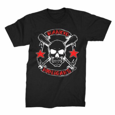 Rancid Hooligans Skull Bats Pop Punk Rock Skate Ska Music Band T Shirt 10104192