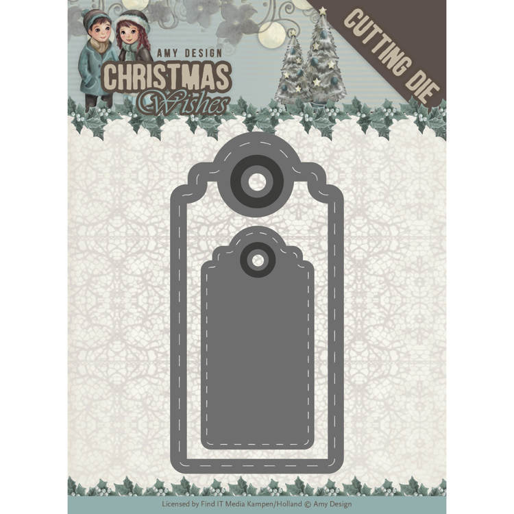 Stanzschablone - Amy Design - Christmas Wishes - Geschenkanhänger